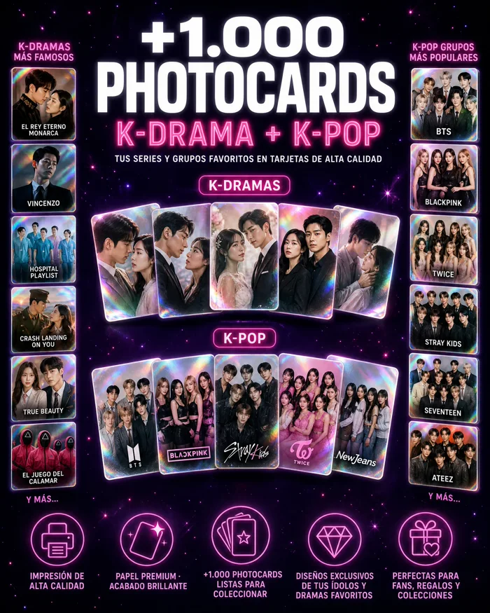 Photocards K-Pop y K-Drama