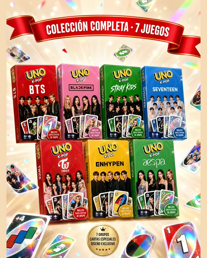 Juego de cartas K-Pop imprimible